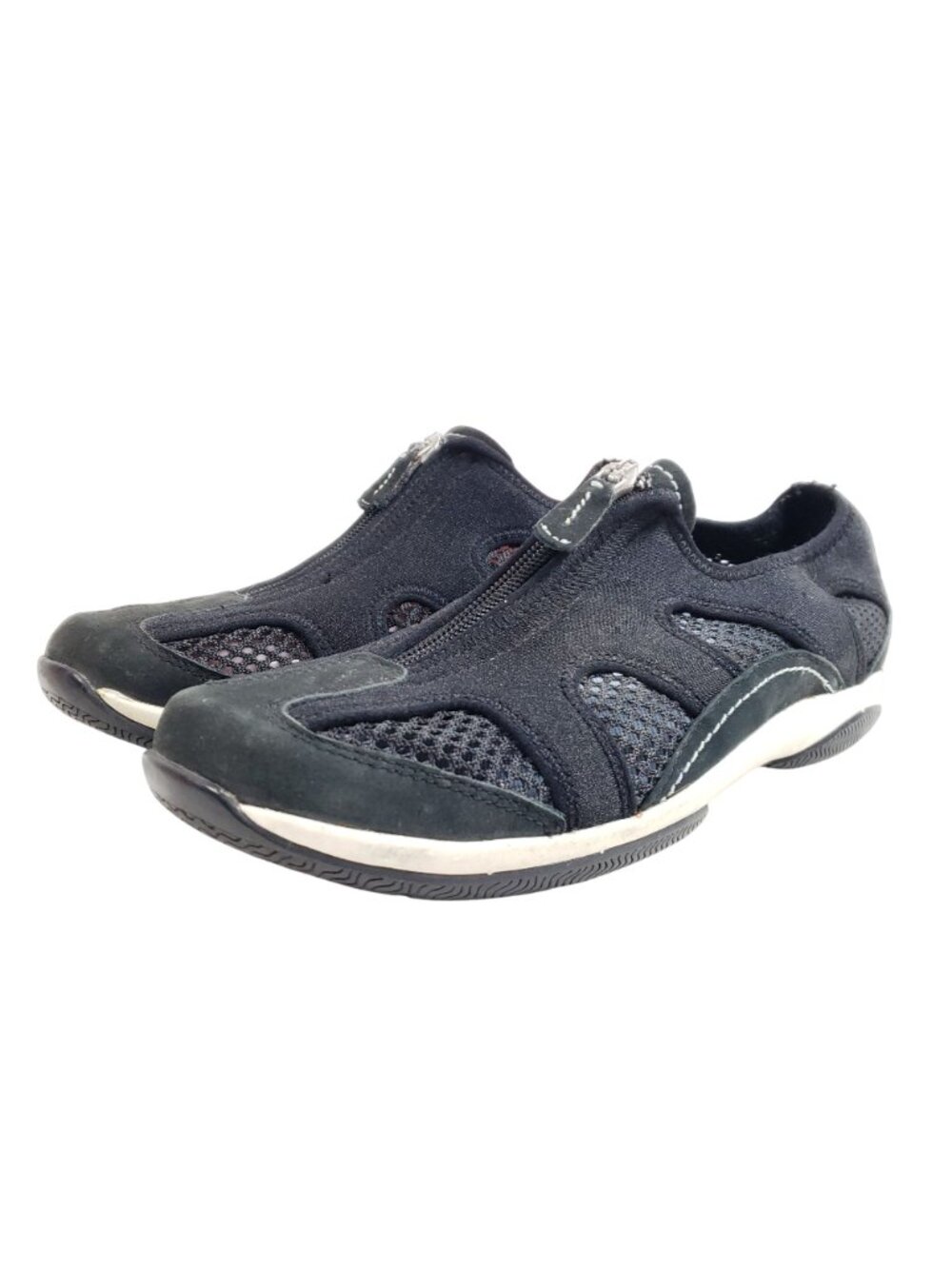 Sperry Top-Sider Womens Size 9 Black Mesh & Suede Zip Slip-On Sneakers - Picture 2 of 9